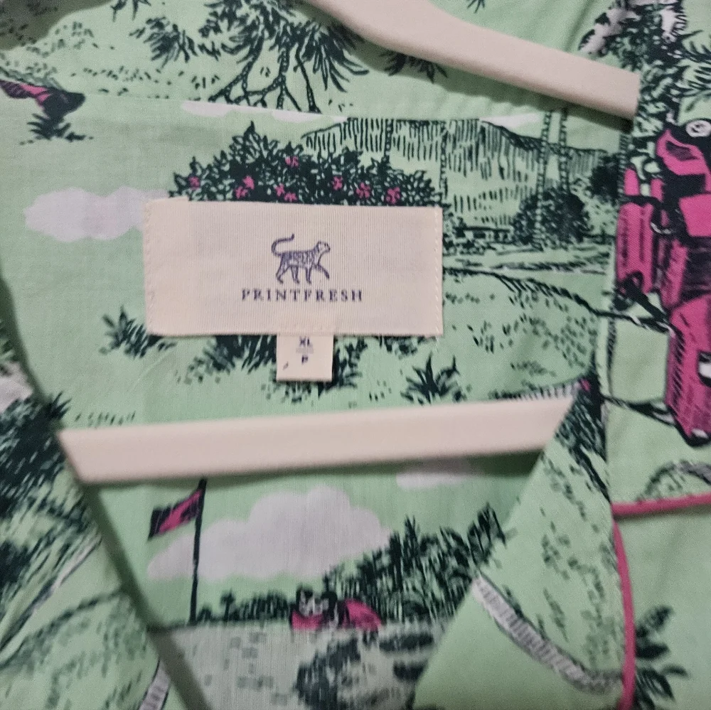 Printfresh Golf Toile Pajamas NWT XL Petite - Picture 3 of 5